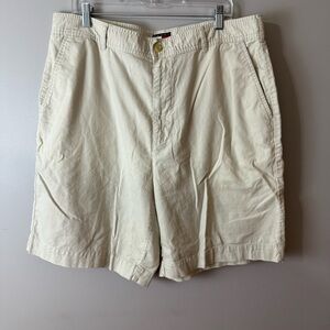 Vintage Tommy Hilfiger Cream Flat Front Men's Shorts